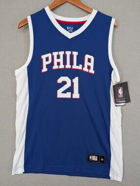 NBA Philadelphia 76ers Men's Embiid #21 Jersey Size Medium TX 3 Cool NBA Branded